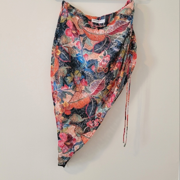 NEW Amanda Uprichard Tropical VACATION  Sarong Style Skirt Size Large - Picture 4 of 16